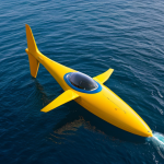 A cutting-edge Orbital O2-type floating tidal stream turbine, an engineering marvel, situated in the open blue ocean near a rugged European coastline. The massive, robust structure, designed for extreme marine environments, efficiently harnesses the predictable power of the tides, with subtle hints of advanced Spanish marine engineering in its sleek design. The scene emphasizes the scale and technological prowess, bathed in natural light. Professional photography, high-tech aesthetic, perfect anatomy, correct proportions, natural pose, well-formed hands, proper finger count, natural body proportions, safe for work, appropriate content, fully clothed, professional, high quality.
